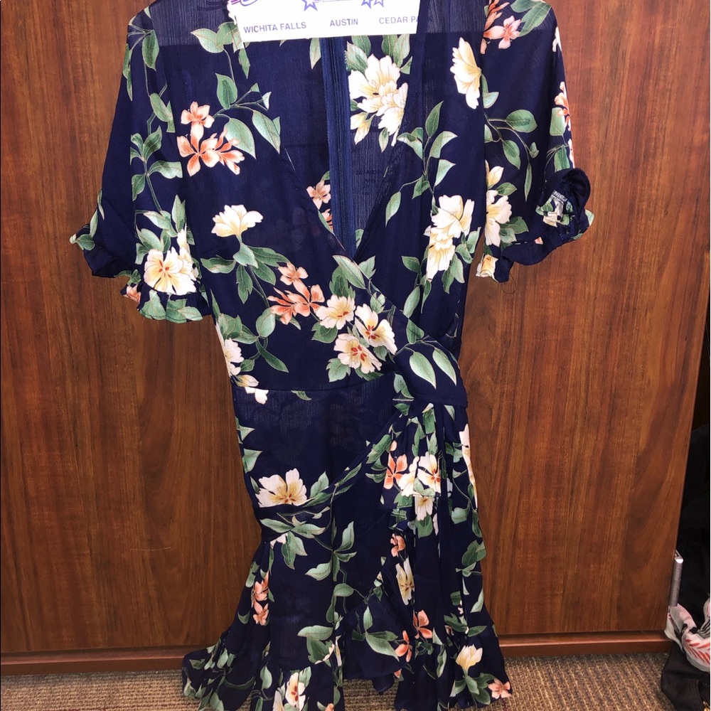 Blue floral dress